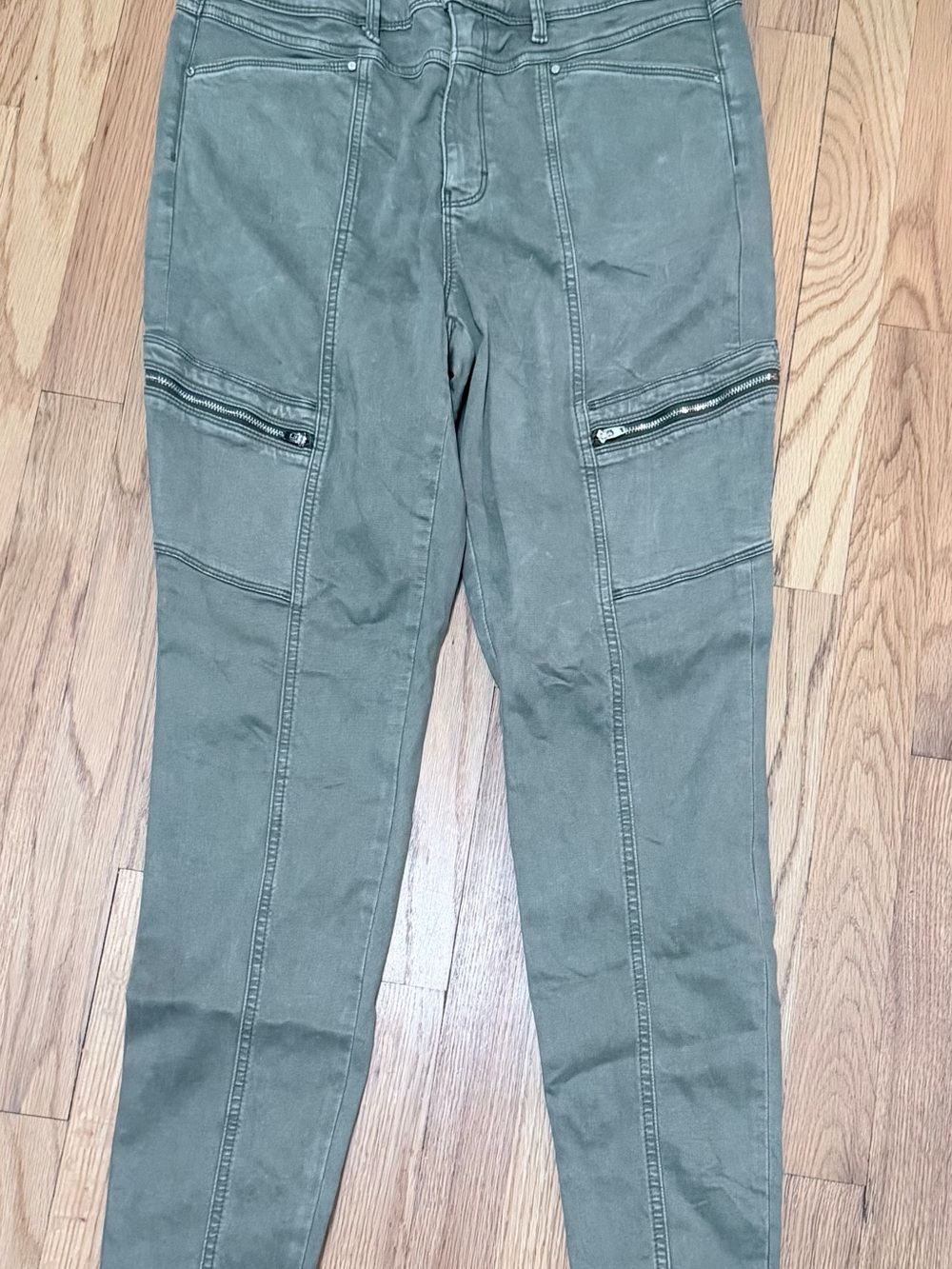Olive Green Stretch Cargo Pants 10 L